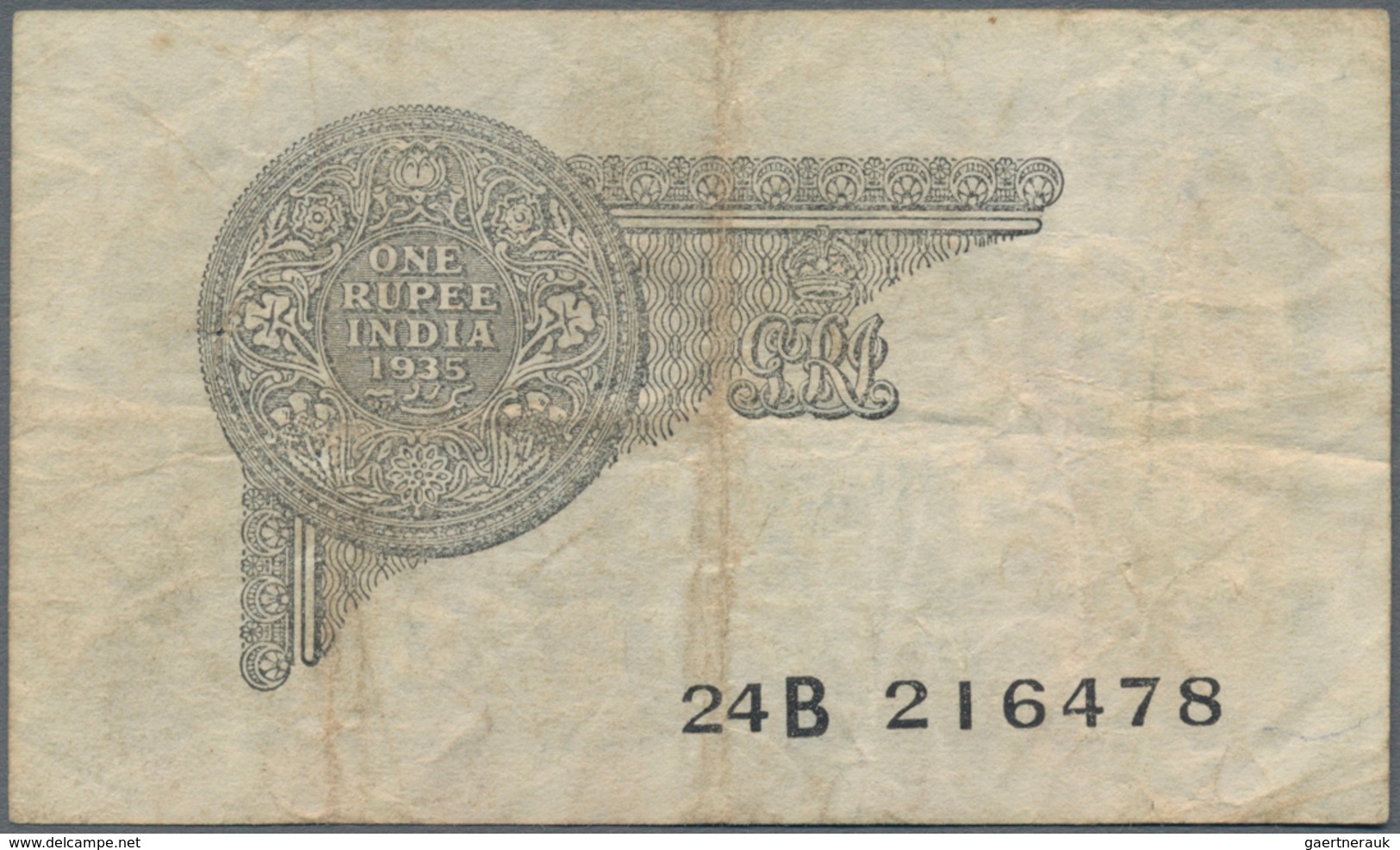 India / Indien: 1 Rupee ND(1928-35), P.14 In F/F+ - Indien