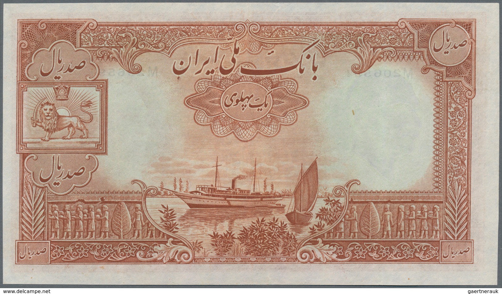 Iran: 100 Rials ND(1938) P. 36A, Pressed, Light Folds, But In Spite Of That Still Strong Paper And O - Iran