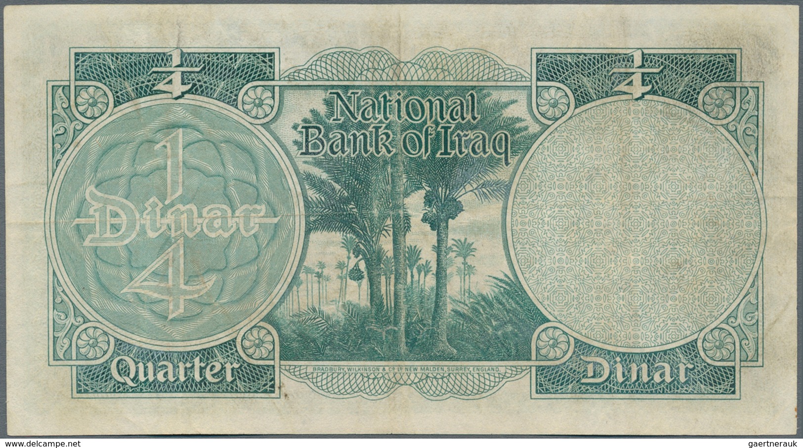 Iraq / Irak: Pair With 1/4 Dinar And 1 Dinar 1947, P.37, 39, Both Very Nice With Strong Paper And Br - Irak