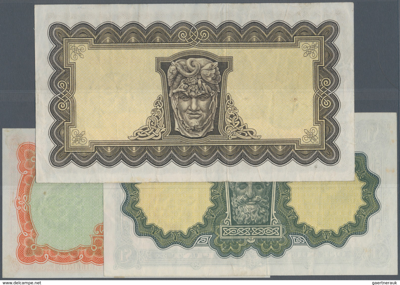 Ireland / Irland: Set Of 3 Banknotes Containing 10 Shillings 1968 P. 63a (XF To XF+), 1 Pound 1975 P - Irland