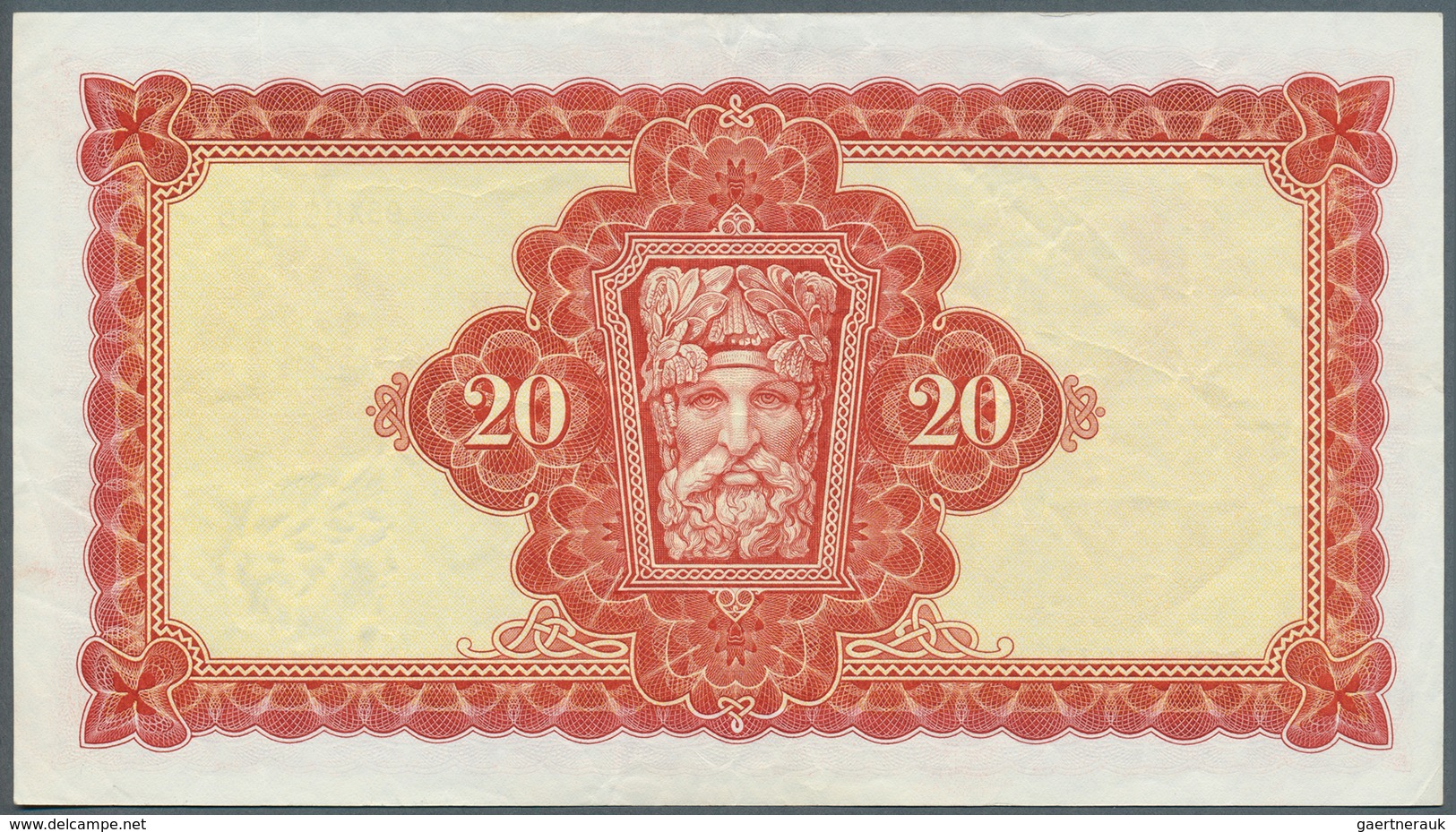 Ireland / Irland: 20 Pounds 1976 P. 67c, Folds And Creases In Paper But No Holes Or Tears, Still Ori - Irland