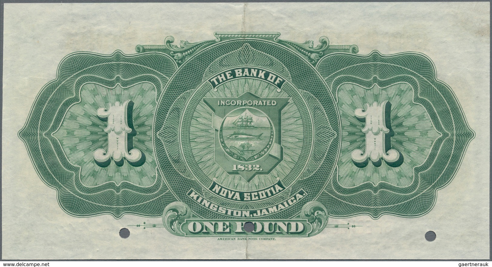 Jamaica: Bank Of Nova Scotia, Kingston, 1 Pound January 2nd 1919 SPECIMEN, P.S131s, Zero Serial Numb - Jamaica