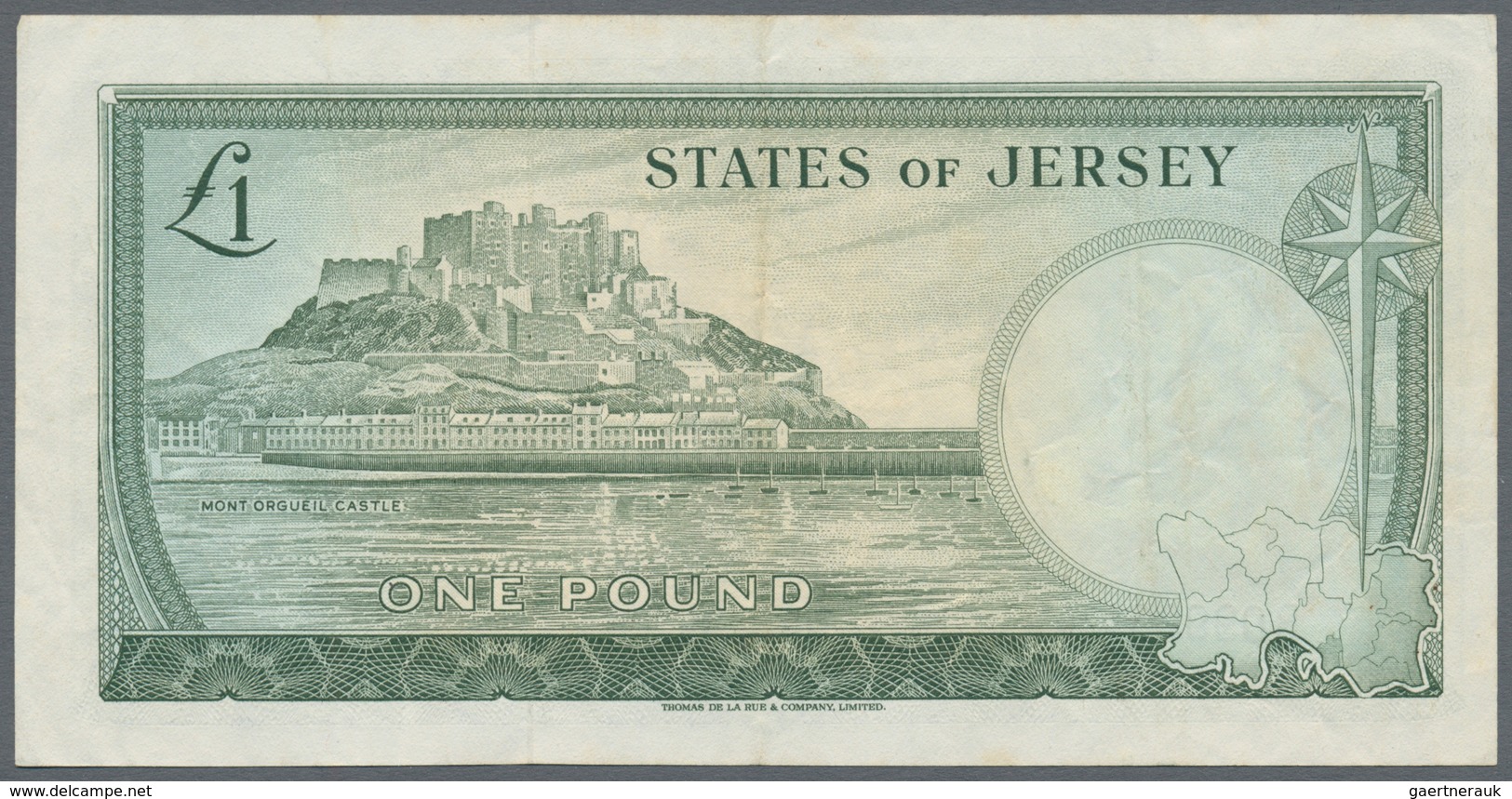 Jersey: 1 Pound 1963 W/o Signature P. 8c, Used With Light Folds In Paper But No Holes Or Tears, Pape - Altri & Non Classificati