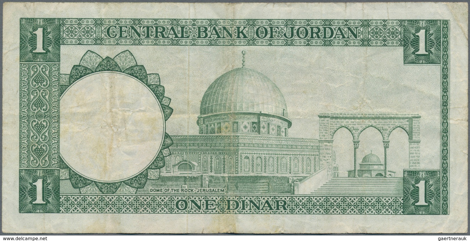 Jordan / Jordanien: Small lot with 4 banknotes 500 Fils P.5A, 1 Dinar P.14 and two times 1 Dinar P.1