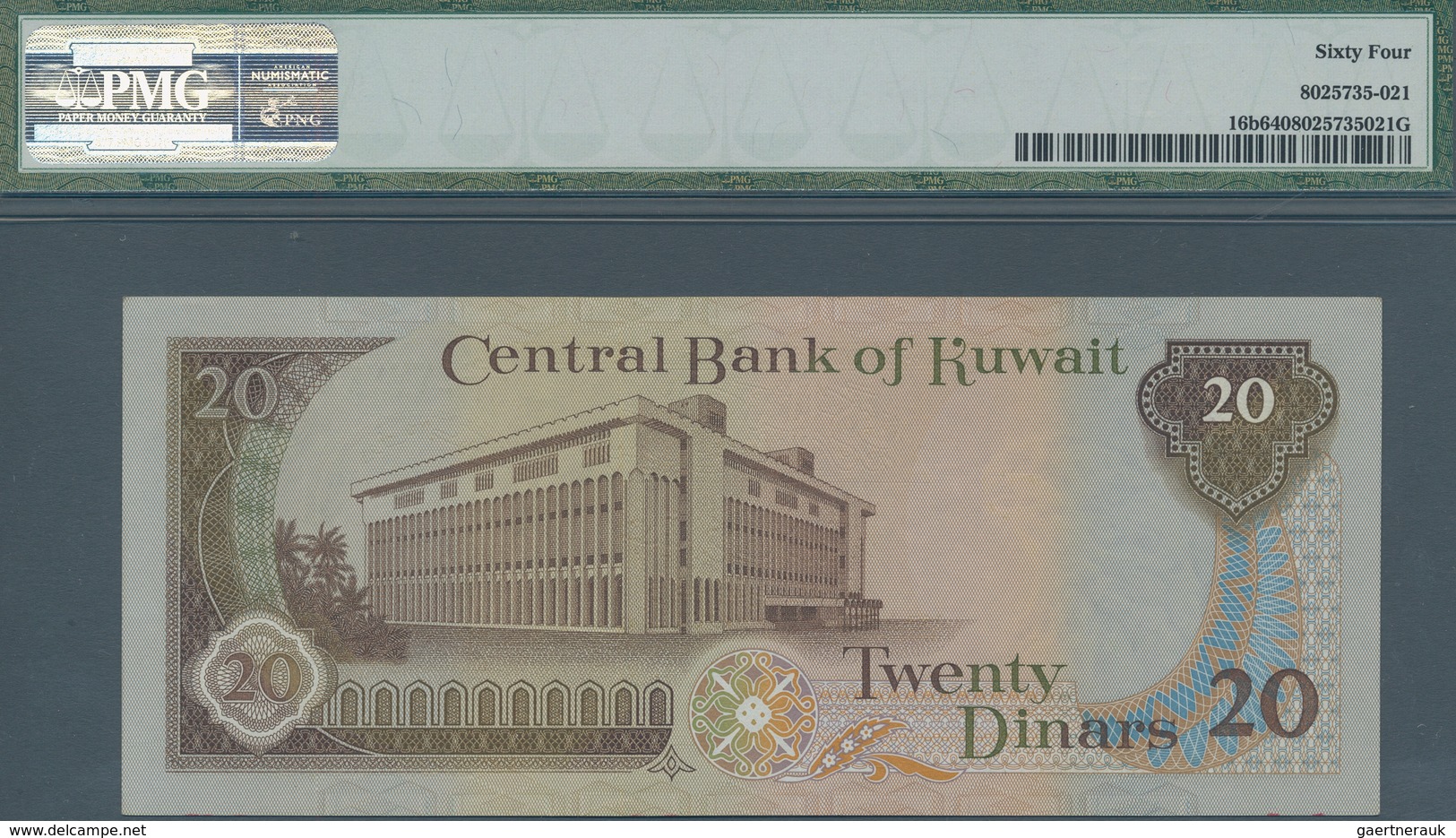 Kuwait: Set With 3 Consecutive Banknotes 20 Dinars L.1968 (1986-91), P.16b, All PMG Graded 64 Choice - Kuwait