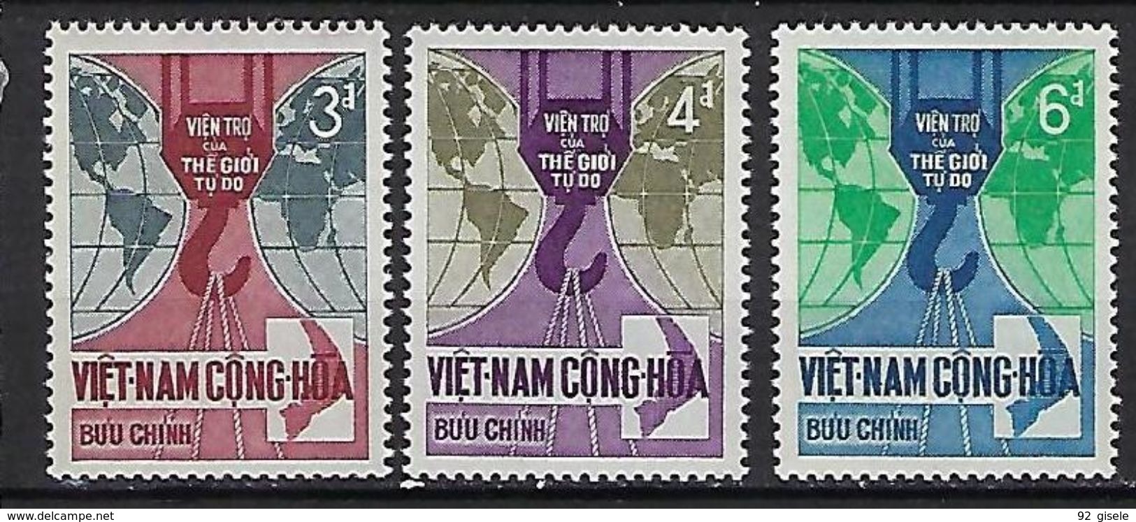 Viet-Sud YT 281 à 283 "  Aide Au Monde Libre " 1966 Neuf** MNH - Vietnam