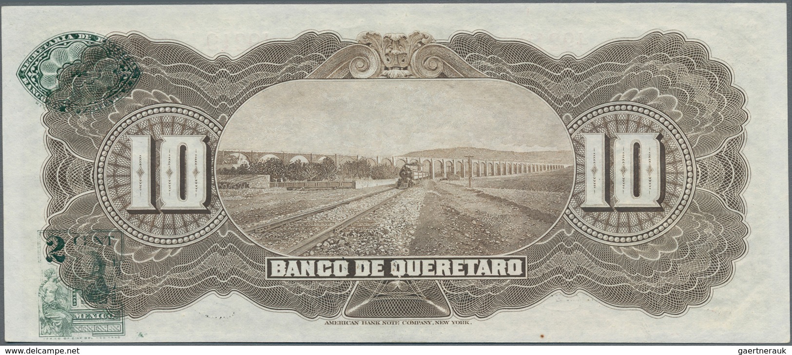 Mexico: Banco De Querétaro 10 Pesos 1914, P.S391b, Soft Vertical Bend At Center And Tiny Dint At Low - Mexiko