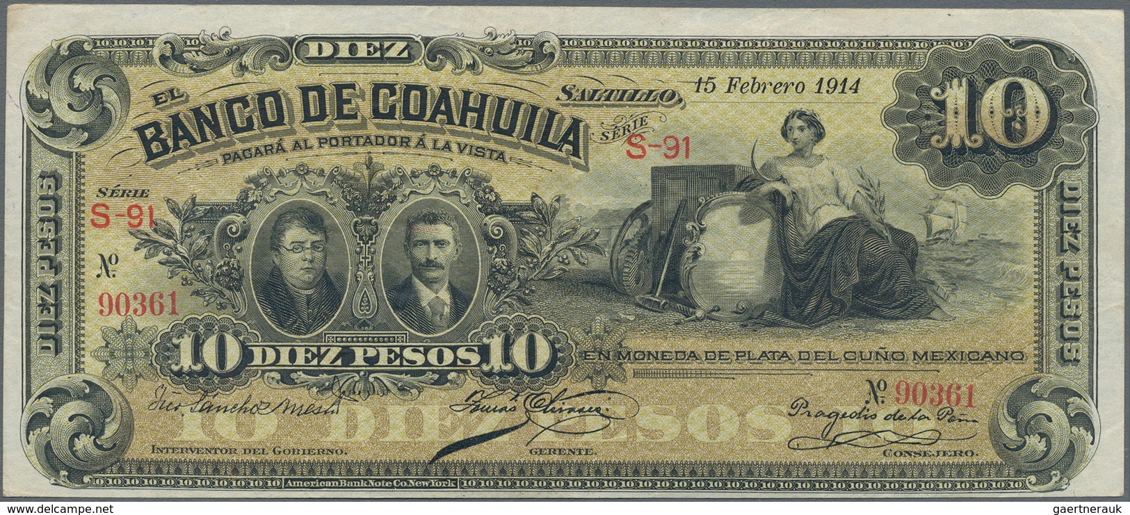 Mexico: Very Nice Lot With 20 Banknotes Of The Regional Issues Containing BANCO DE COAHUILA 5 And 10 - Mexiko