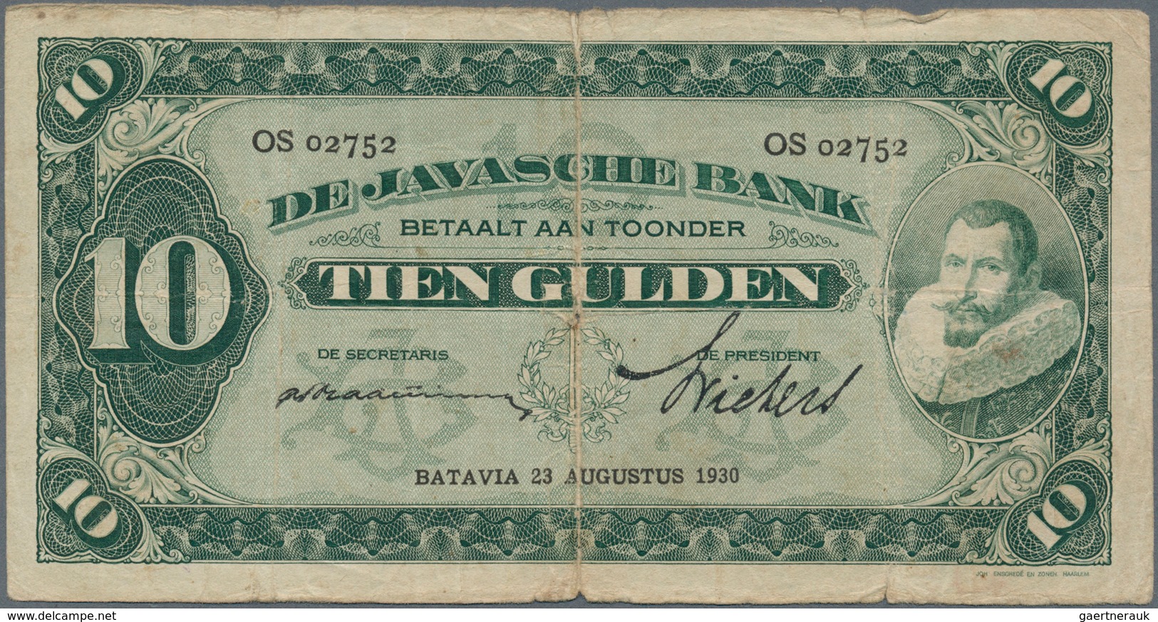 Netherlands Indies / Niederländisch Indien: Set Of 3 Notes Containing 10 Gulden 1930 P. 70, 5 Gulden - Niederländisch-Indien