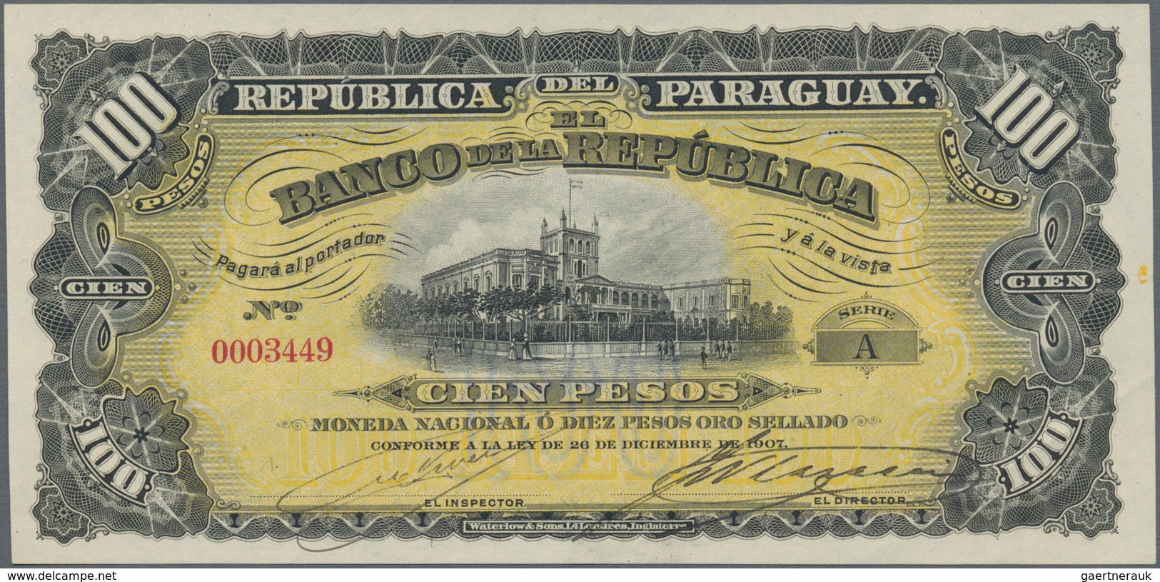 Paraguay: Very Nice Set With 7 Banknotes Of The "Tesoro Nacional" And "Banco De La Republica" Issues - Paraguay