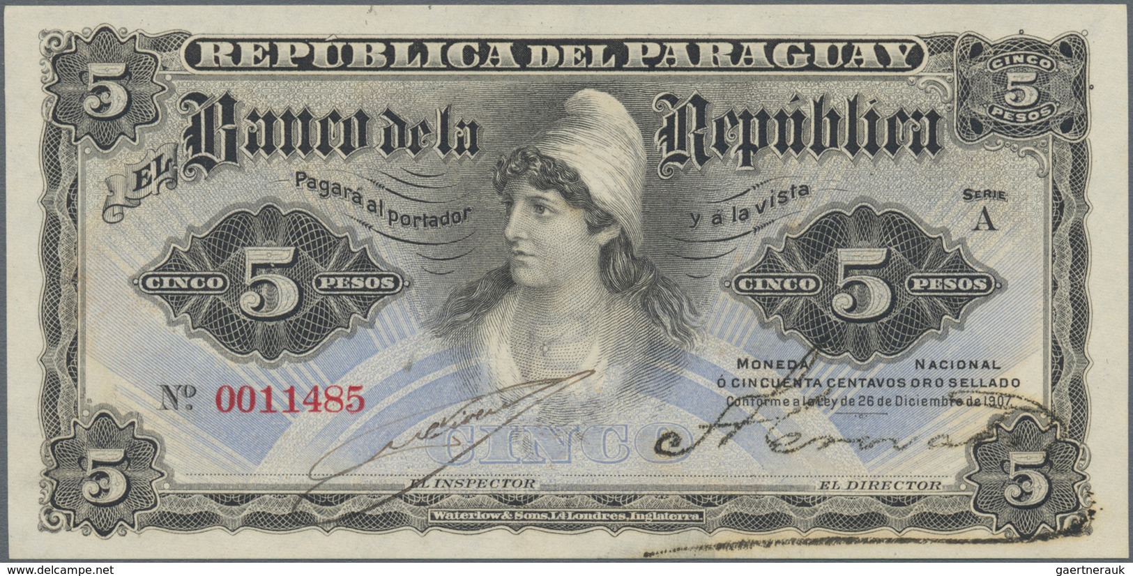 Paraguay: Very Nice Set With 7 Banknotes Of The "Tesoro Nacional" And "Banco De La Republica" Issues - Paraguay