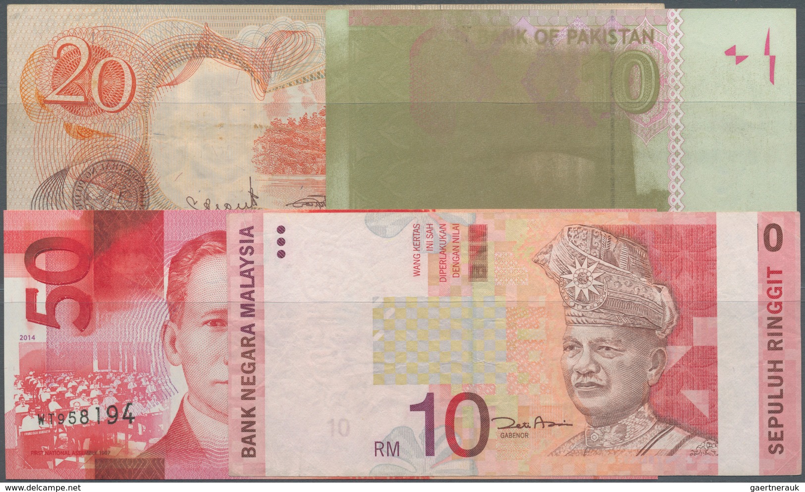 Philippines / Philippinen: Very Nice Set With 4 Notes Including Philippines 20 Piso With Misprint (p - Philippines