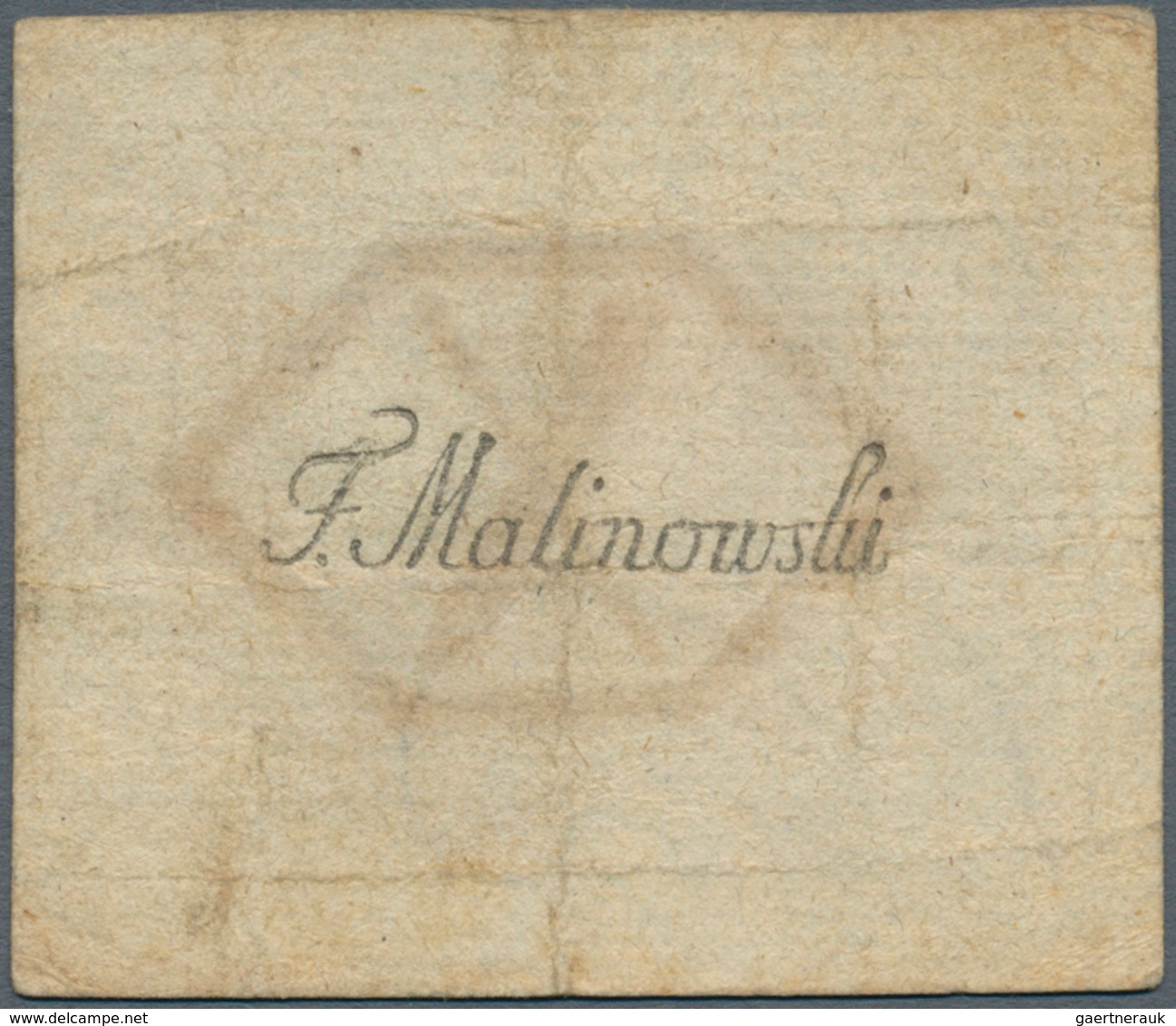 Poland / Polen: 10 Groszy 1794, P.A9 In Used Condition With Several Folds And Stains. Condition: F - Polen