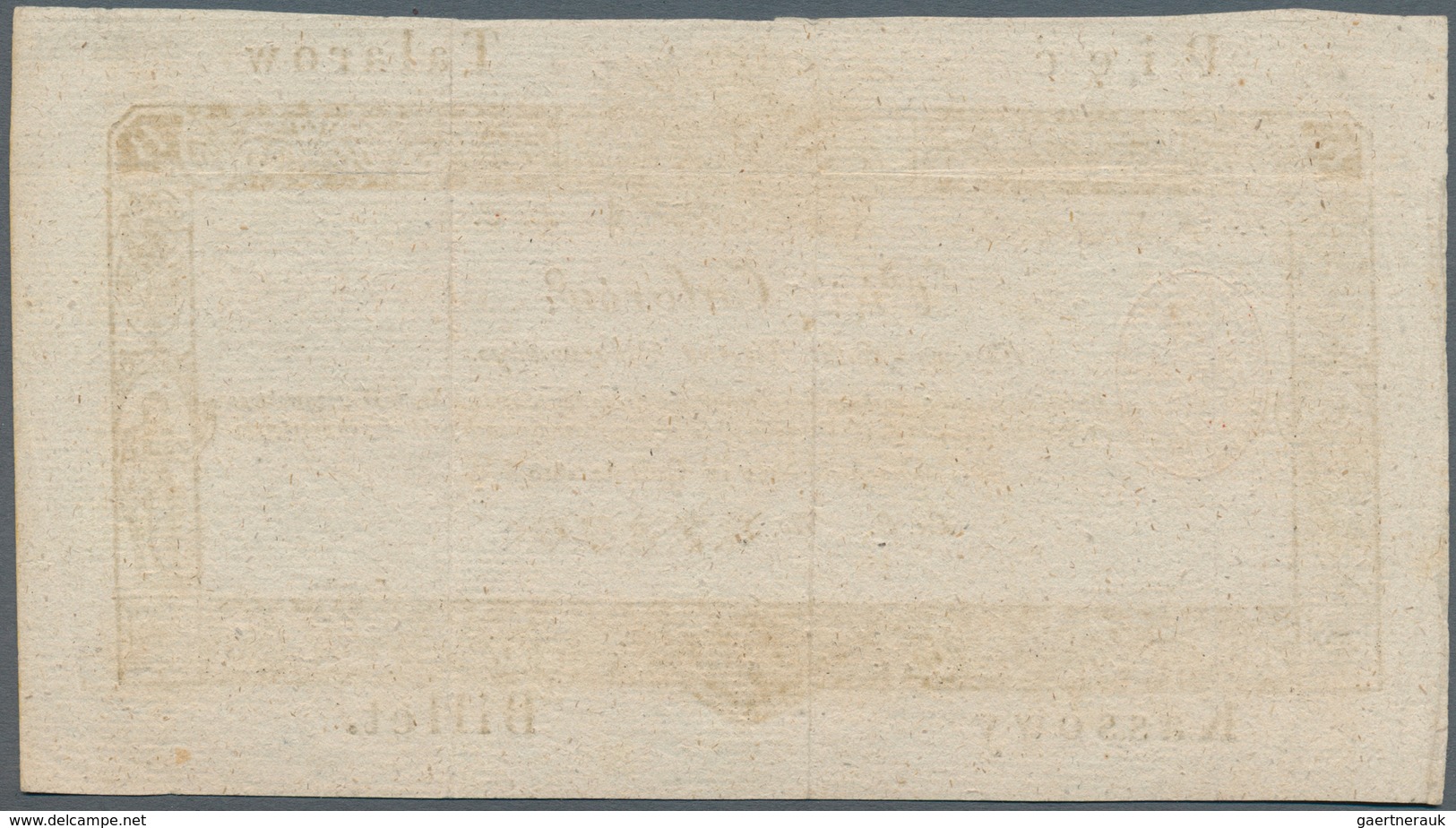 Poland / Polen: 5 Talarow 1810 Specimen, Or Formular, With Serial Number 1234567890 And W/o Signatur - Polen