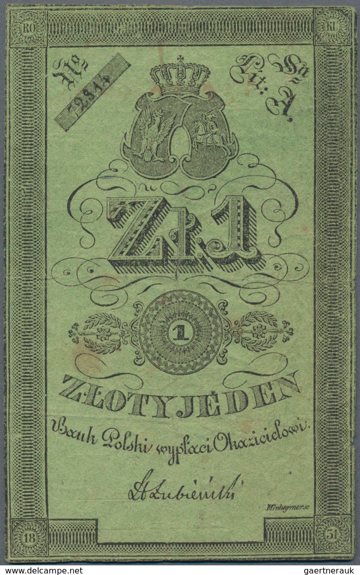 Poland / Polen: 1 Zloty 1831, P.A22, Still Nice With Some Annotations On Back, Minor Spots And Tiny - Polen