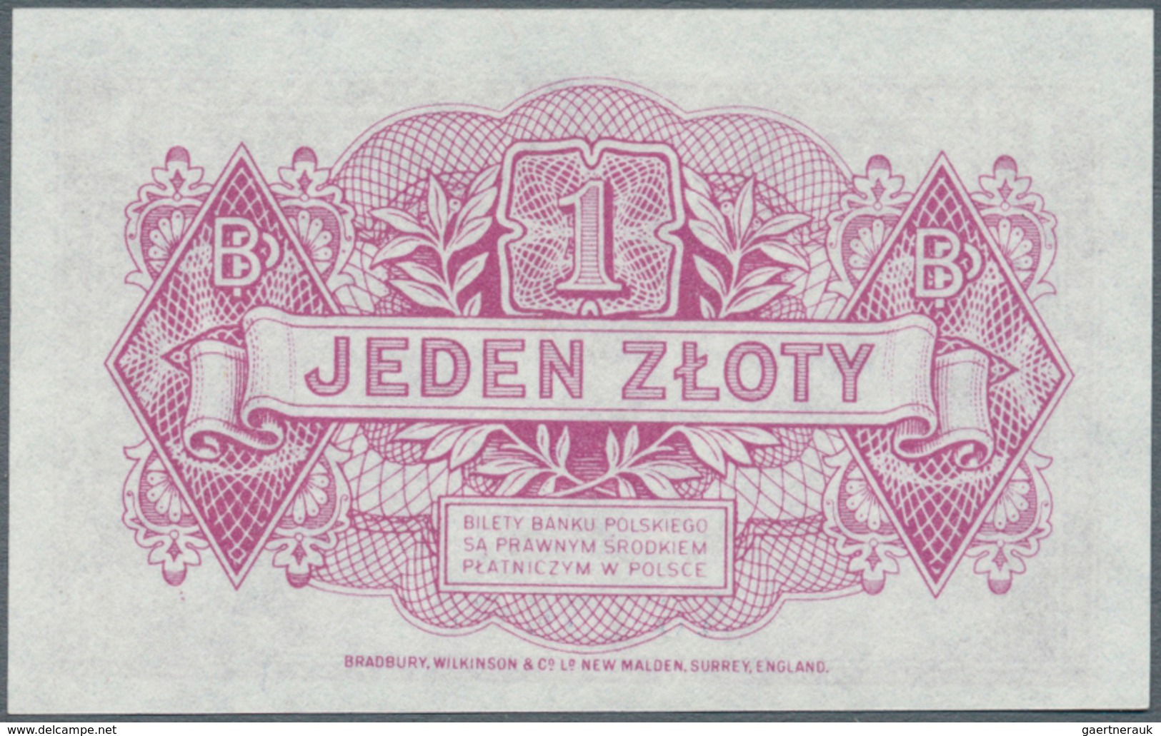 Poland / Polen: 1 Zloty 1939 Remainder, P.79r In Perfect UNC Condition. Very Rare! - Polen