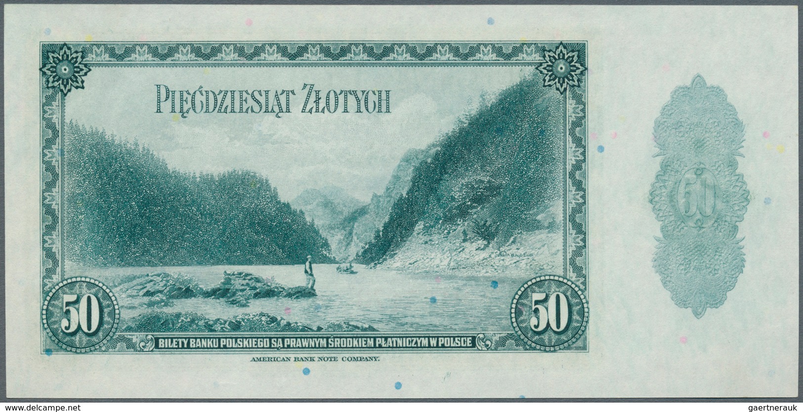 Poland / Polen: 50 Zlotych 1939 Remainder, P.88r In Perfect UNC Condition. Very Rare! - Polen