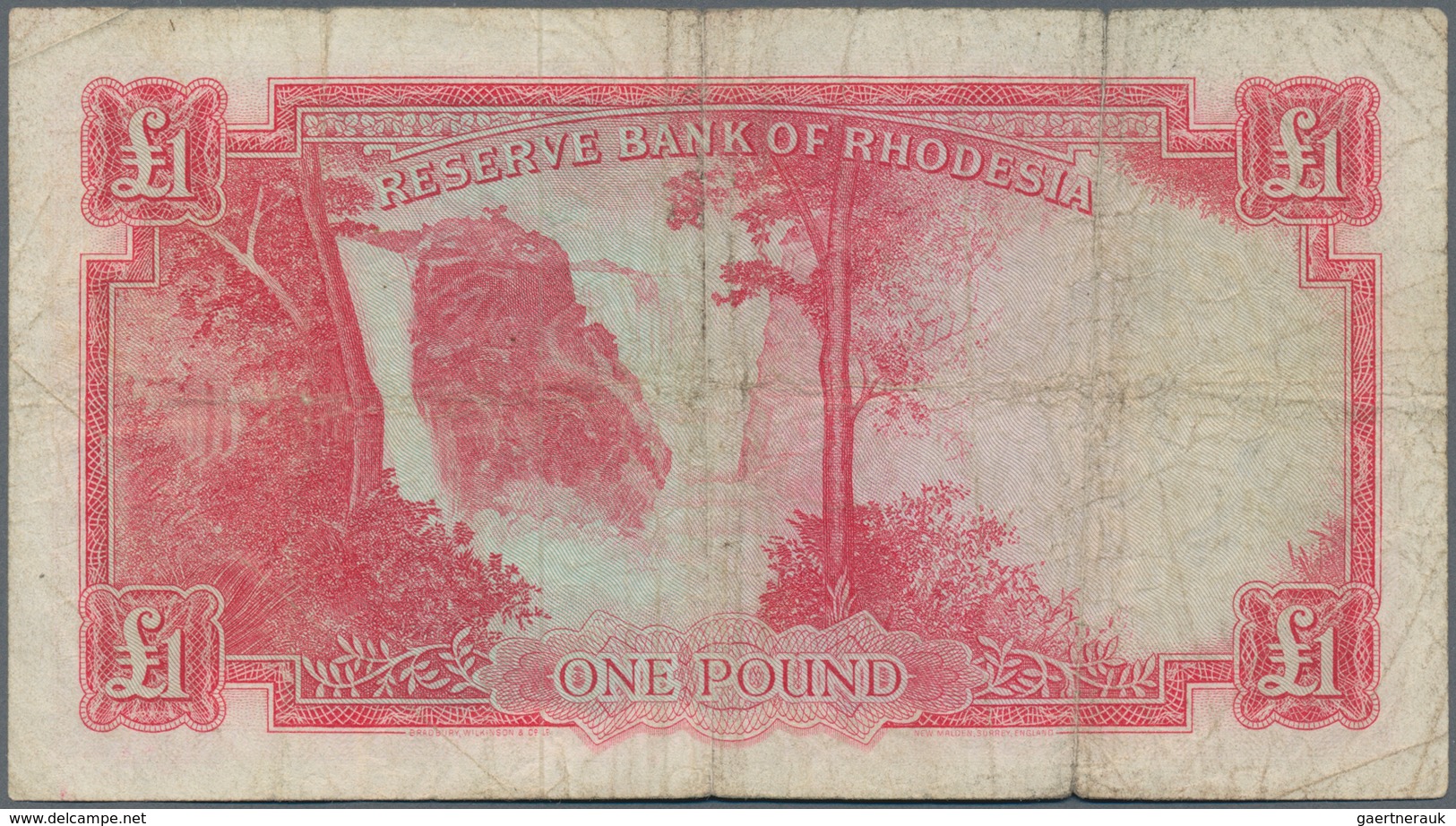 Rhodesia / Rhodesien: Set Of 2 Notes 1 Pound 1964 P. 25, One In Condition F-, The Other One With Str - Rhodesia