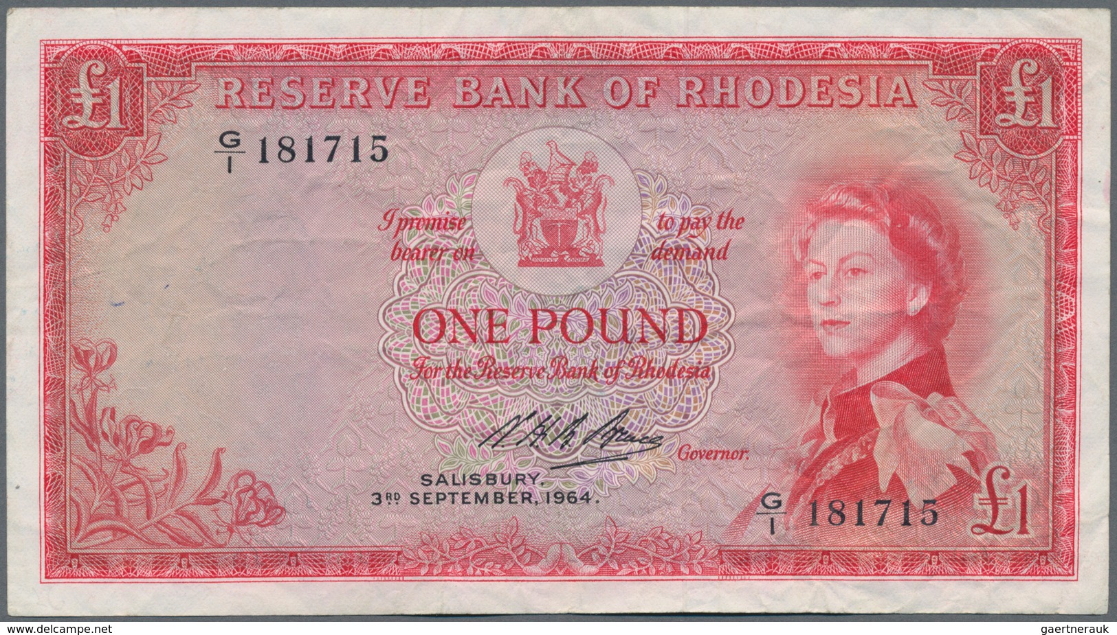 Rhodesia / Rhodesien: Set Of 2 Notes 1 Pound 1964 P. 25, One In Condition F-, The Other One With Str - Rhodesien