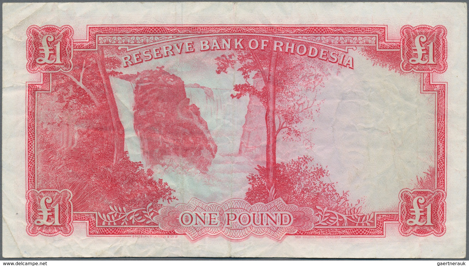 Rhodesia / Rhodesien: Set Of 2 Notes 1 Pound 1964 P. 25, One In Condition F-, The Other One With Str - Rhodesia