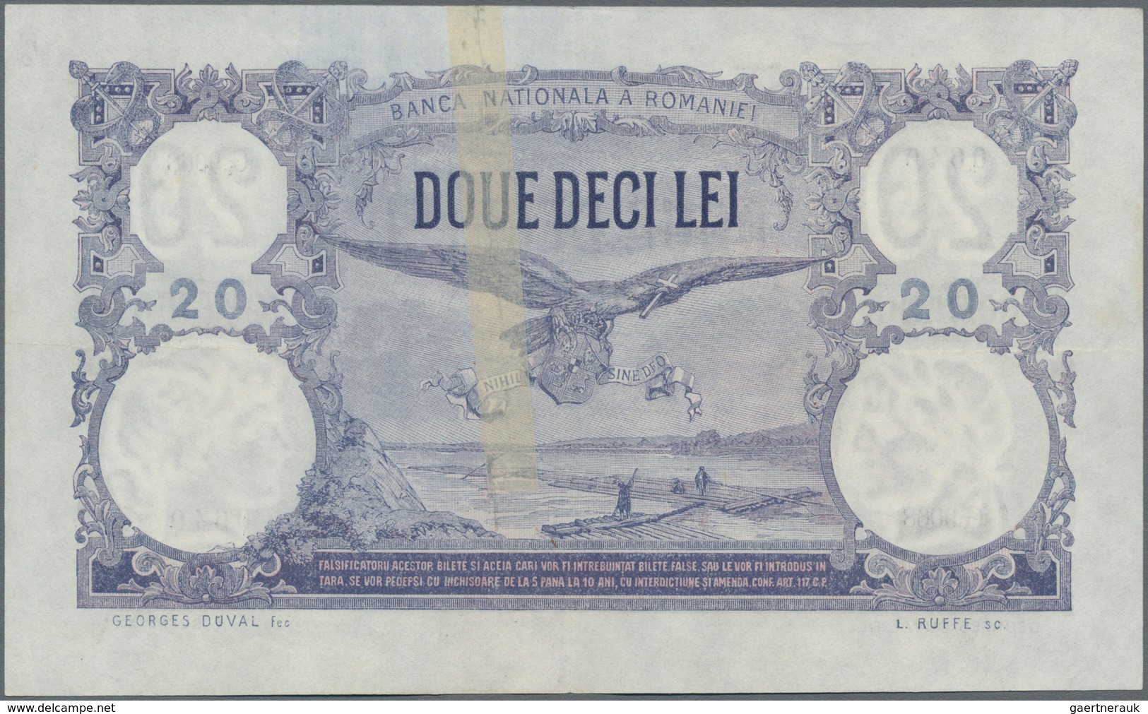 Romania / Rumänien: Banca Naţională A României Set With 6 Banknotes 20 Lei 1917 And 1929, P.20 (F, O - Romania