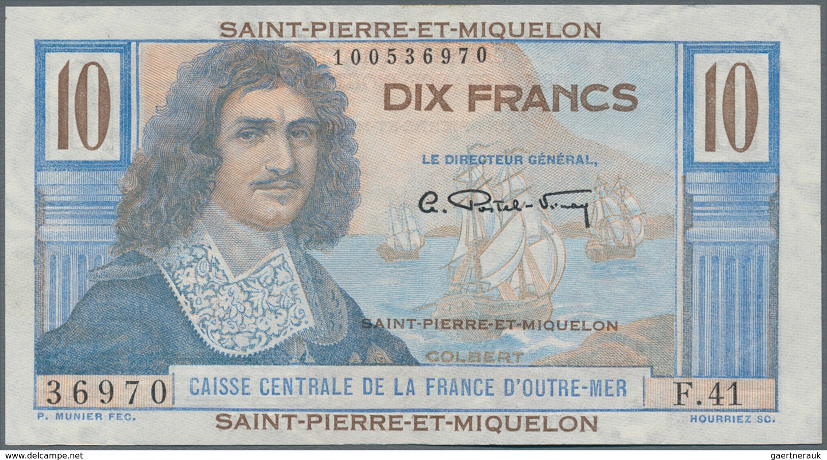 Saint Pierre & Miquelon: Caisse Centrale De La France D'Outre-Mer With Overprint "Saint-Pierre-et-Mi - Sonstige & Ohne Zuordnung