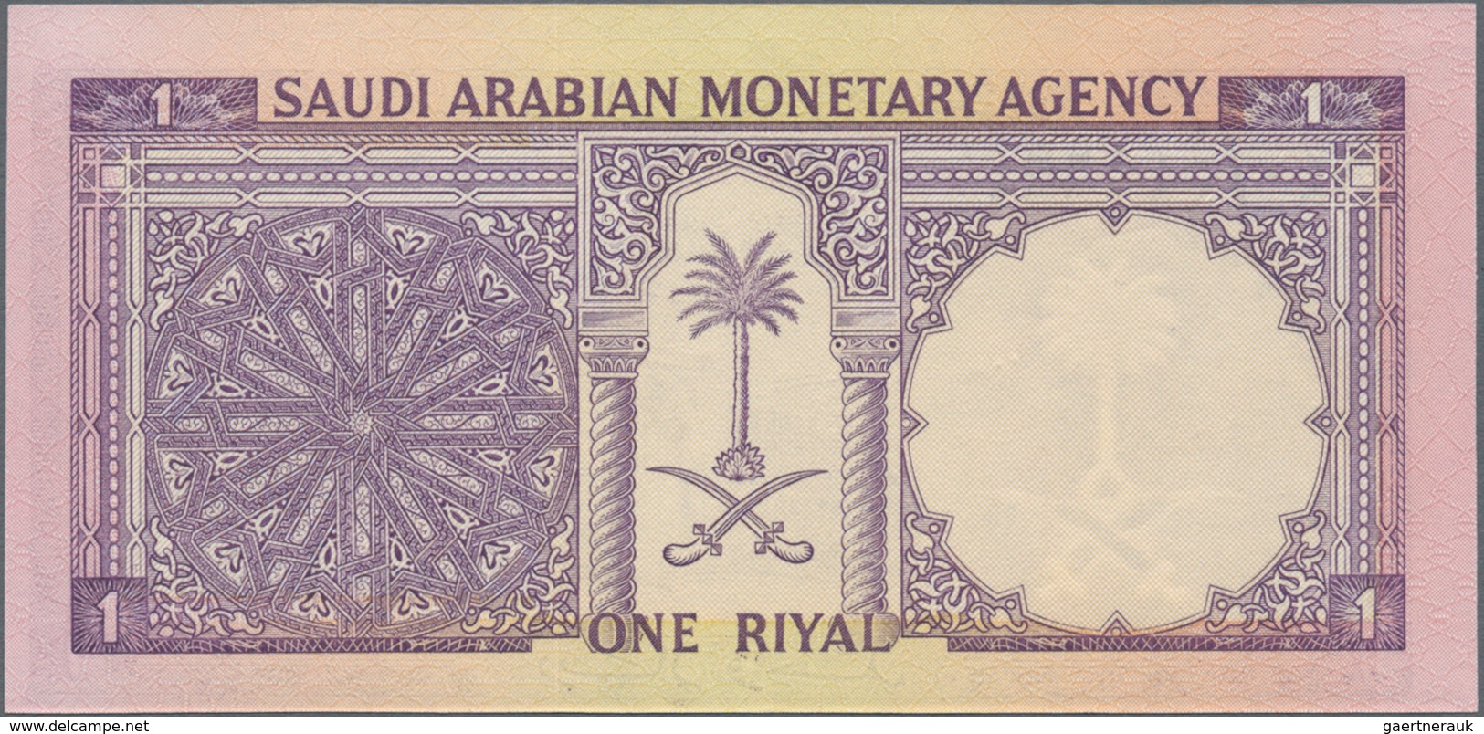 Saudi Arabia  / Saudi Arabien: L. AH1379 ND(1968) Issue, set with 4 banknotes 2x 1 Riyal P.11a (UNC)