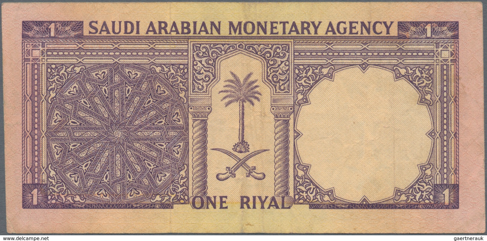 Saudi Arabia  / Saudi Arabien: L. AH1379 ND(1968) Issue, set with 4 banknotes 2x 1 Riyal P.11a (UNC)