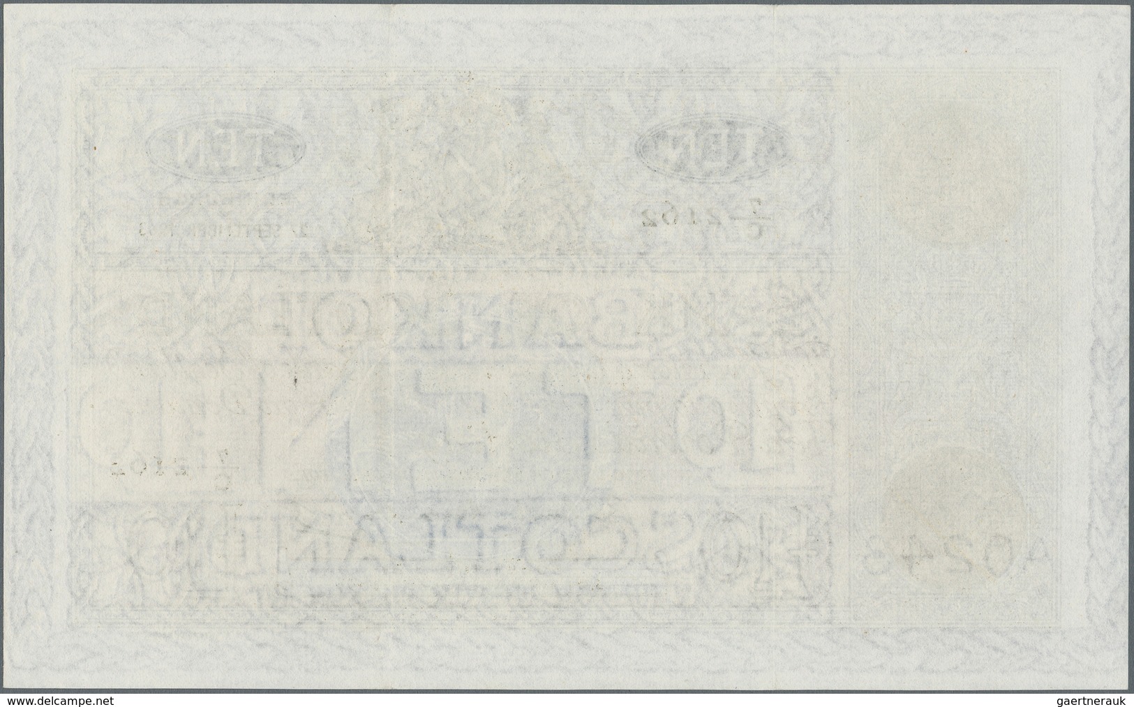 Scotland / Schottland: Bank Of Scotland 10 Pounds 1963, P.93c, Fantastic Condition For This Large Si - Other & Unclassified