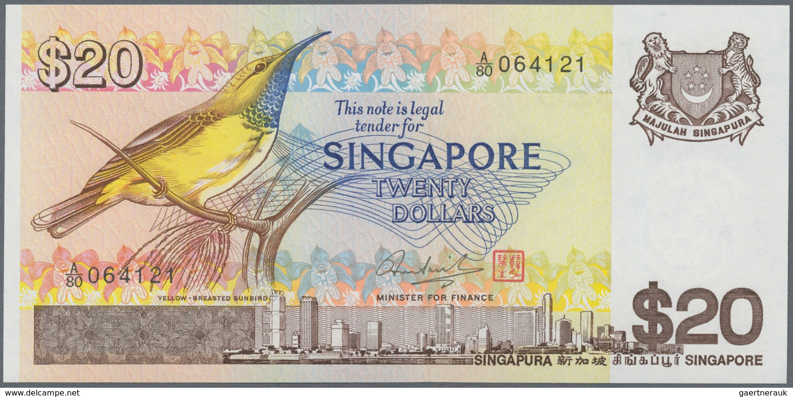 Singapore / Singapur: Set Of 2 Notes Containing 20 & 50 Dollars 1976/79 P. 12, 13 In Condition: UNC. - Singapore