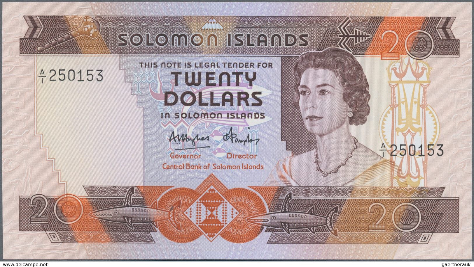 Solomon Islands: Central Bank Of Solomon Island 20 Dollars ND(1984), P.12 In Perfect UNC Condition. - Solomonen