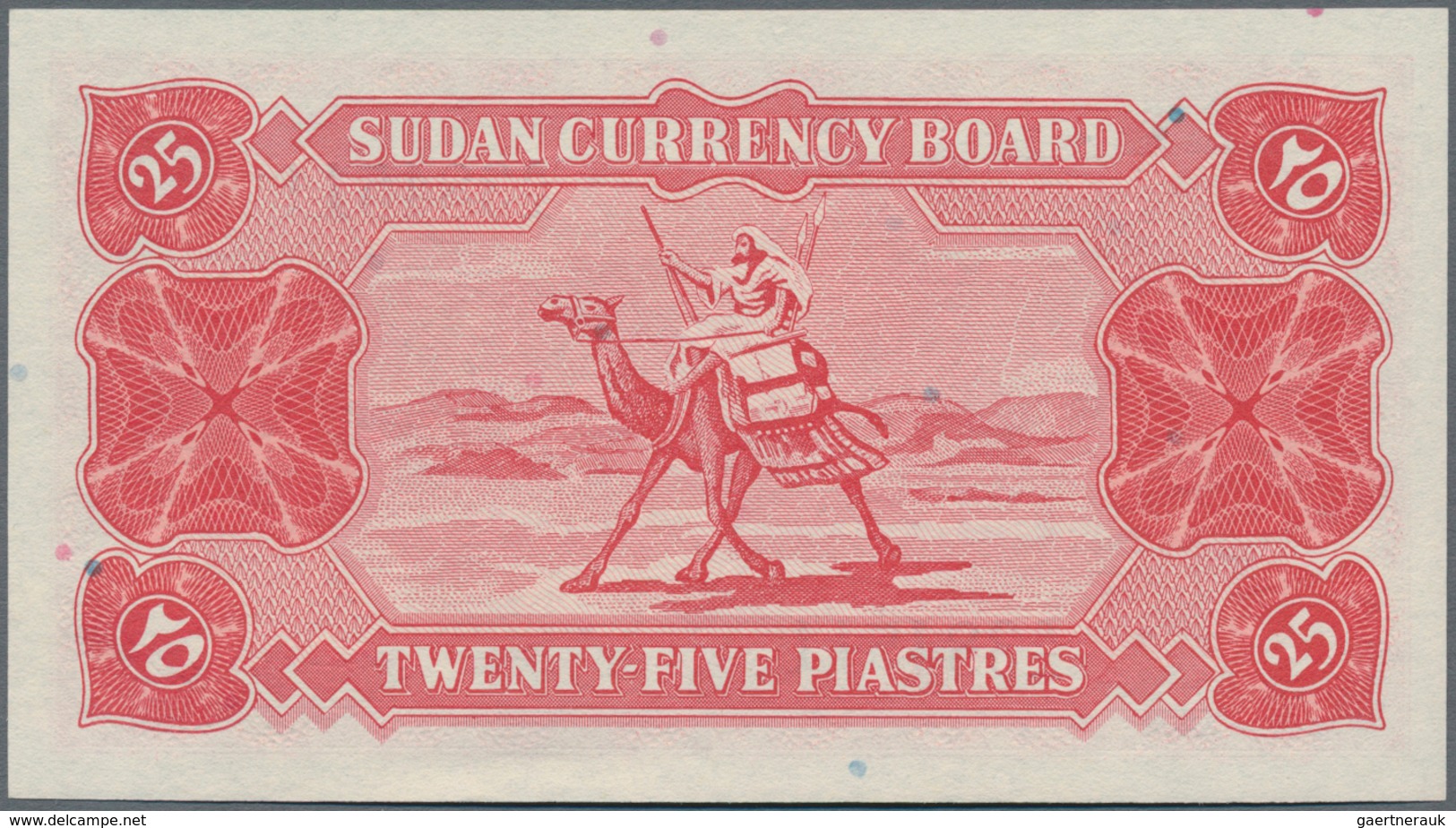 Sudan: Sudan Currency Board Pair With 25 Piastres 1956 SPECIMEN, P.1As In UNC Condition And 25 Piast - Sudan