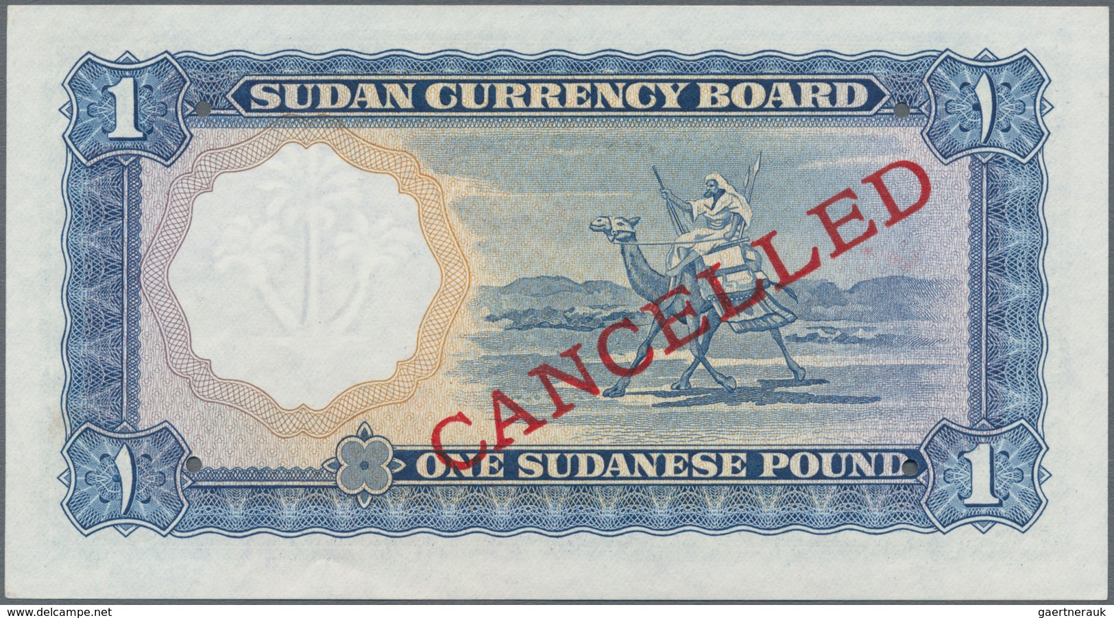Sudan: Sudan Currency Board 1 Pound 1956 SPECIMEN, P.3s In UNC Condition - Sudan