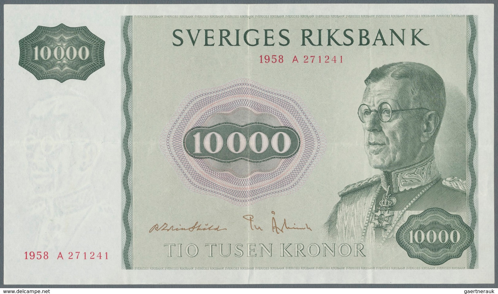 Sweden / Schweden: 10.000 Kronor 1958, P.56, Highest Denomination Of The Swedish Kronor And A Highli - Sweden