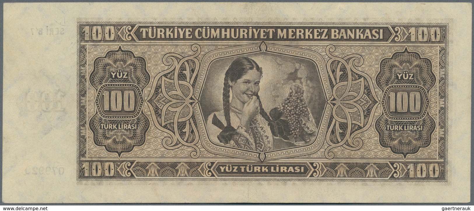 Turkey / Türkei: Türkiye Cümhuriyet Merkez Bankasi 100 Lira L.1930 ND(1942-47), Reichsdruckerei Berl - Turchia