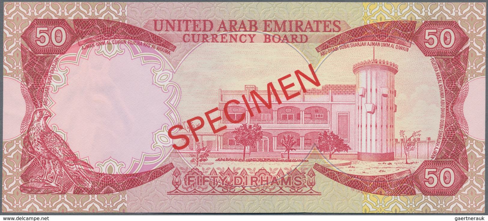 United Arab Emirates / Vereinigte Arabische Emirate: United Arab Emirates Currency Board 50 Dirhams - Emiratos Arabes Unidos