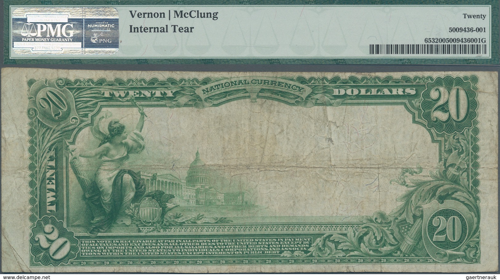 United States Of America: The Merchants National Bank Of MONTGOMERY, West Virginia 20 Dollars Series - Altri & Non Classificati