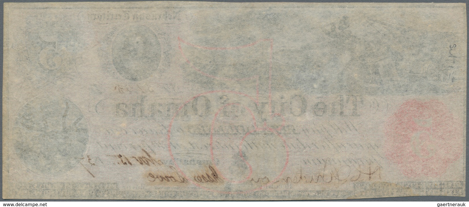 United States Of America: NEBRASKA TERRITORY - City Of Omaha 5 Dollars 1837 In Perfect UNC Condition - Otros & Sin Clasificación