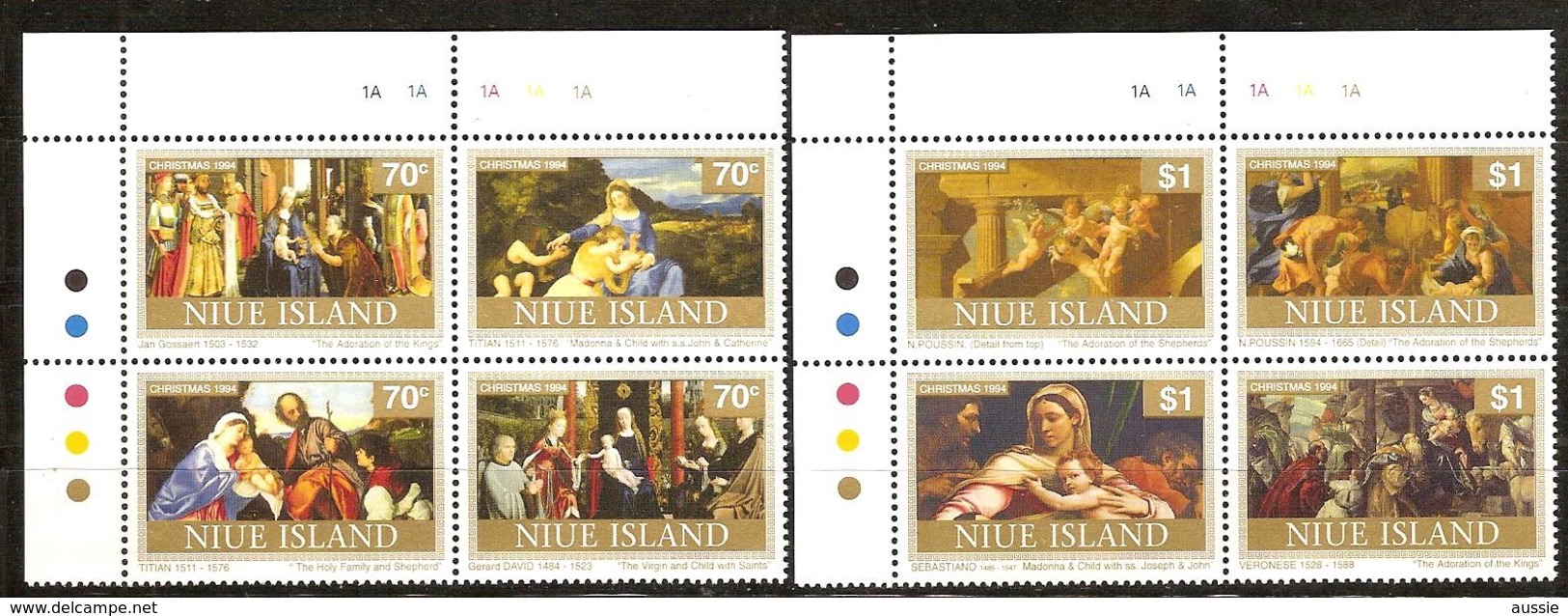 Niue 1994 Yvertn° 637-644 *** MNH  Cote 16 Euro Noël Christmas Kerstmis - Niue