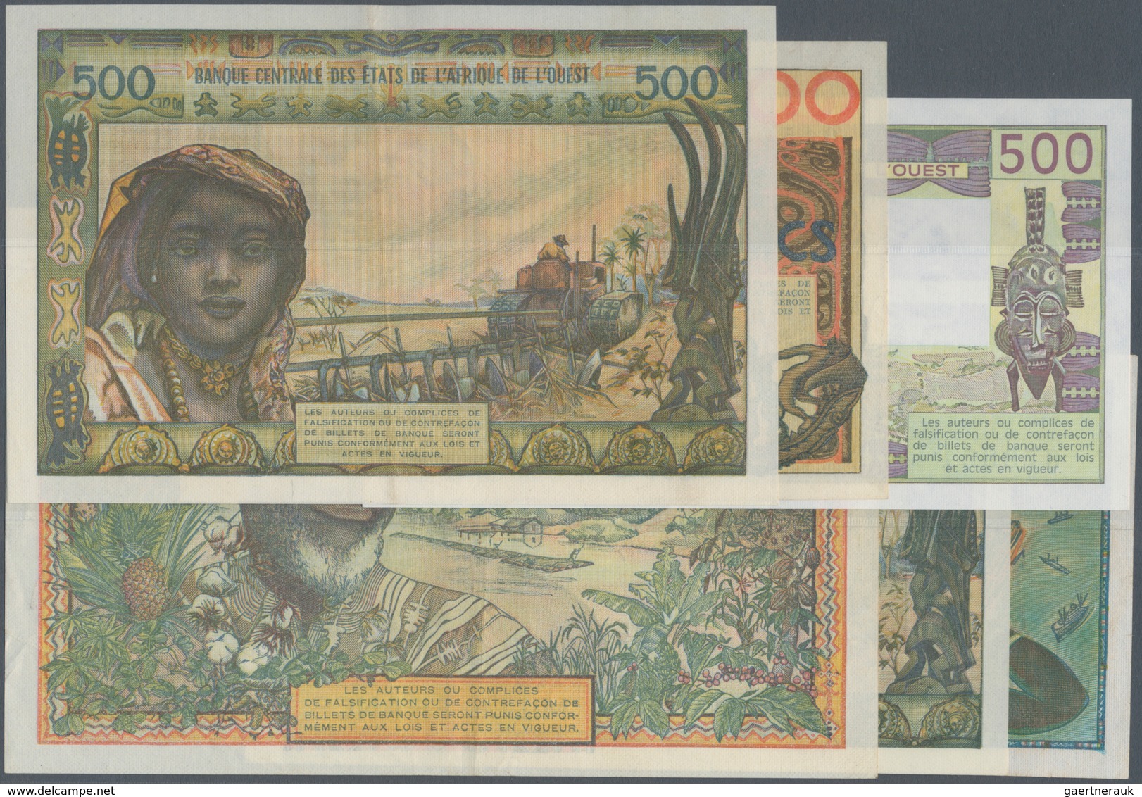 West African States / West-Afrikanische Staaten: Set Of 6 Banknotes Containing 50 Francs ND(1985) P. - Westafrikanischer Staaten