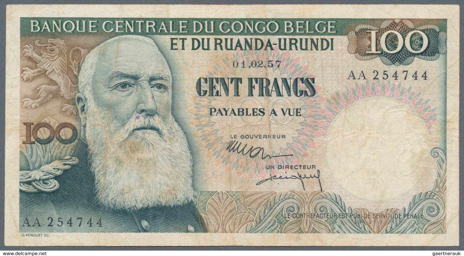 Alle Welt: Very Interesting Set With 14 Banknotes Containing Belgian Congo 100 Francs 1957 P.33b In - Sonstige & Ohne Zuordnung