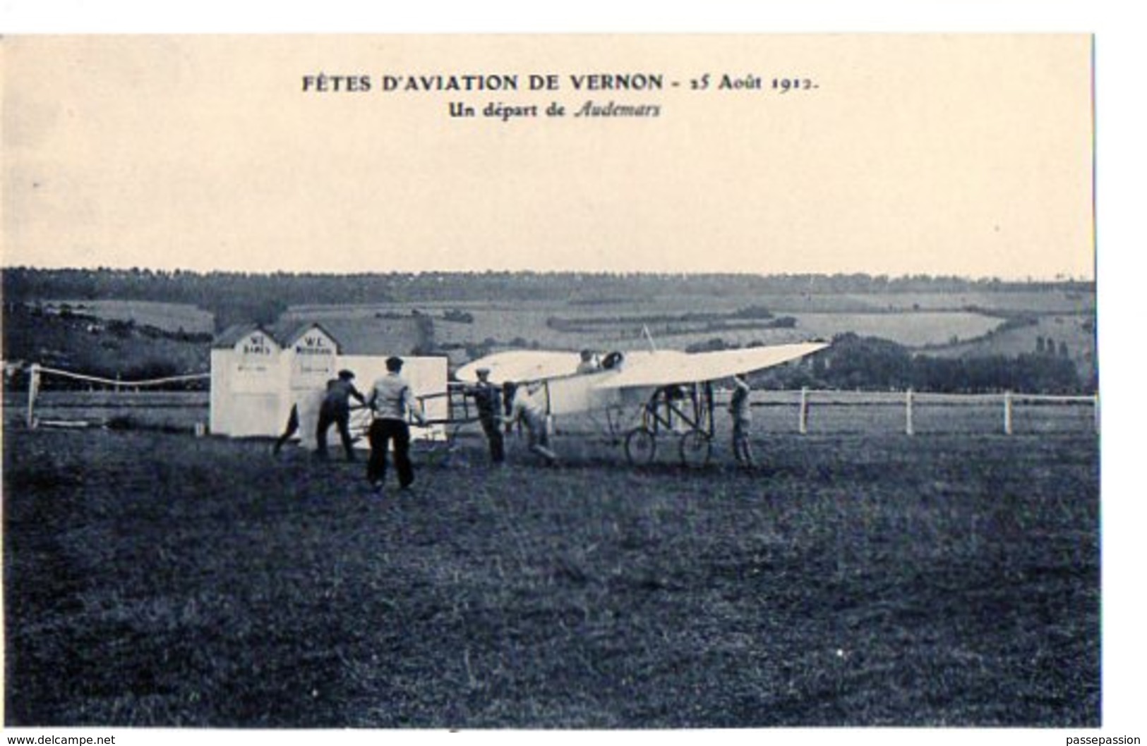 FETES D'AVIATION DE VERNON - 25 Août 1912 - Un Départ De AUDEMARS - Vernon