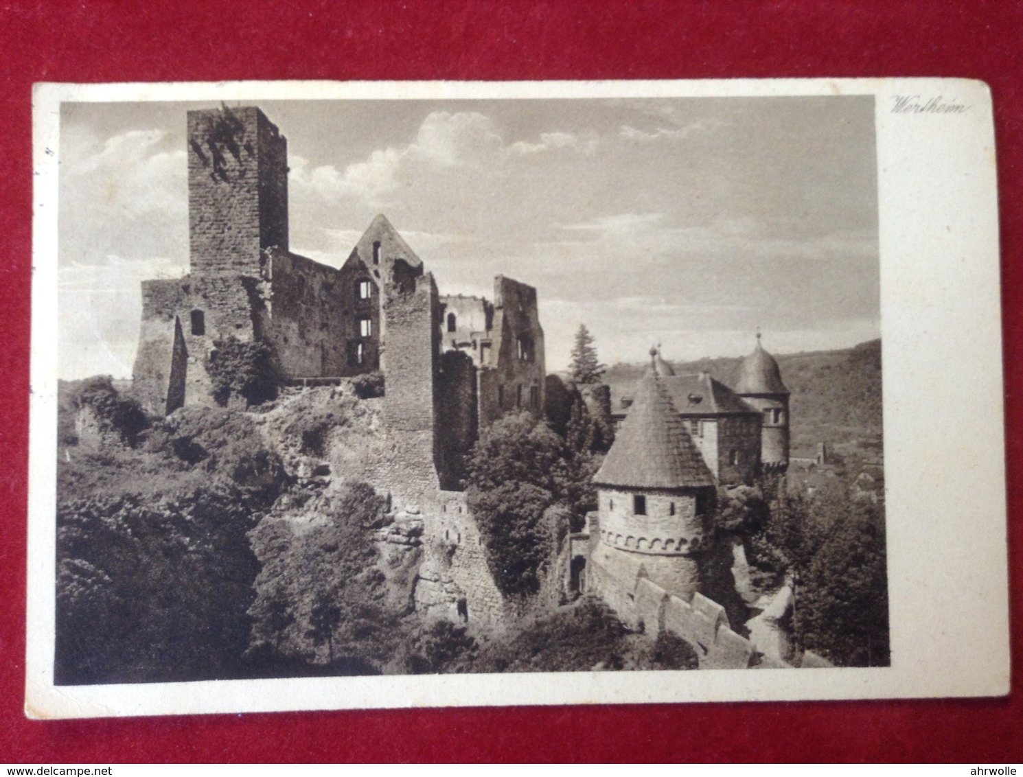 AK Wertheim Schloßruine 1929 - Wertheim