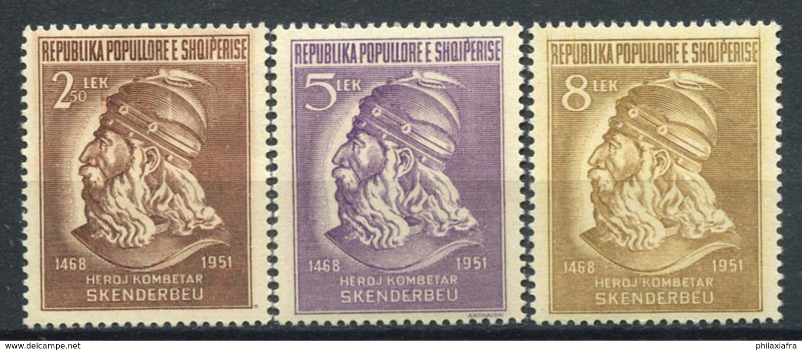 Albanie 1951 Mi. 503-505 Neuf ** 100% Skanderbeg, Gjergj Kastrioti - Albanie