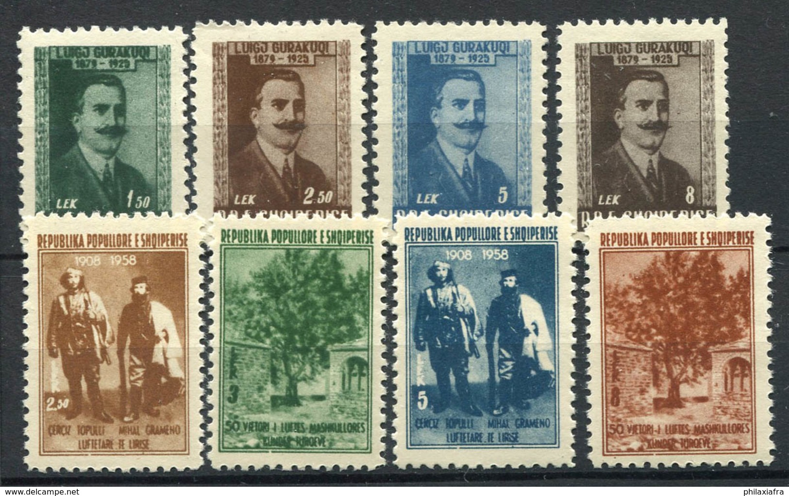 Albanie 1957 Mi. 560-567 Neuf ** 100% Gurakuqi, Mashkullore - Albanie