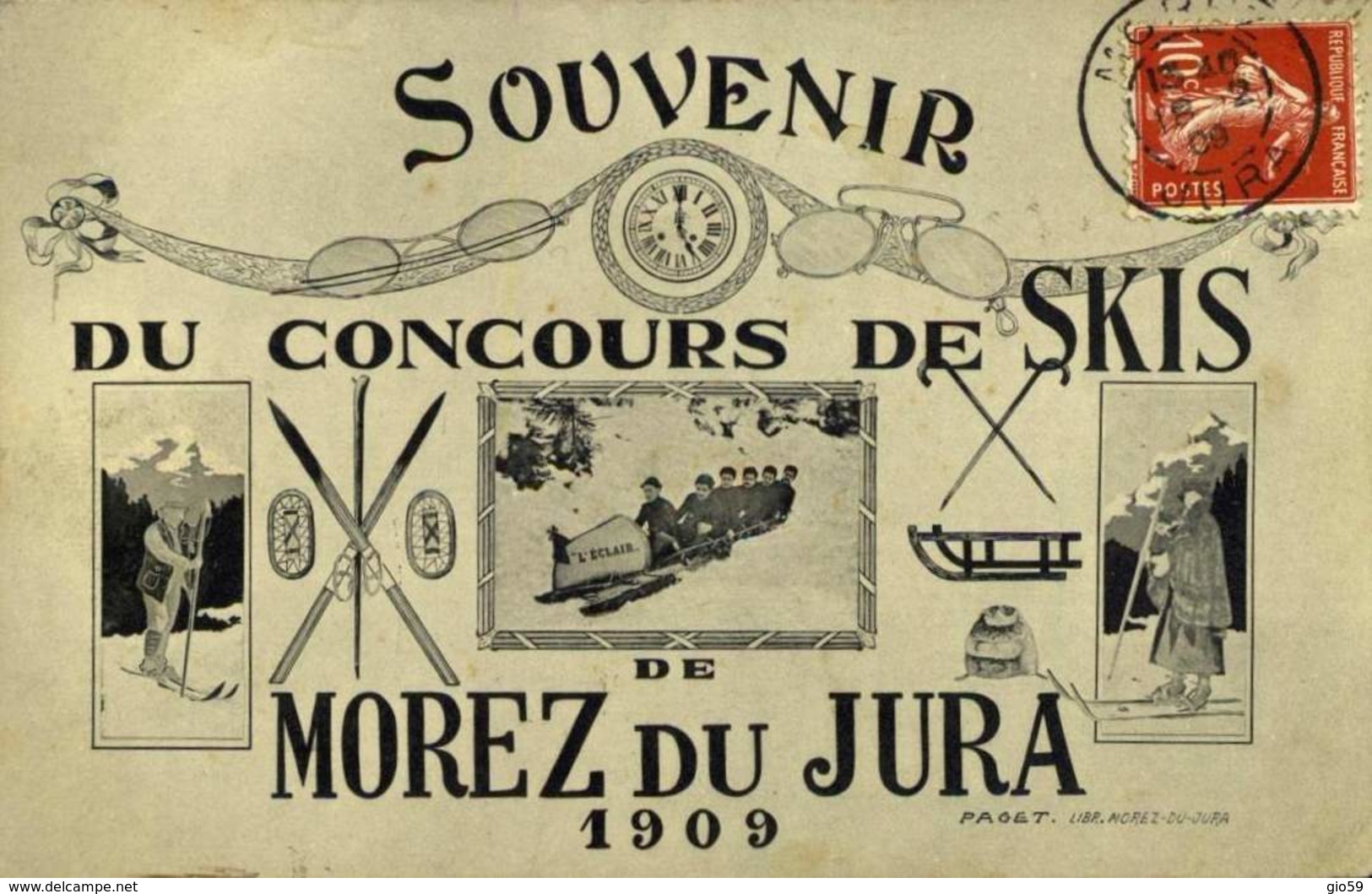 39 SOUVENIR DU CONCOURS DE SKIS DE MOREZ DU JURA 1909 / A 434 - Morez