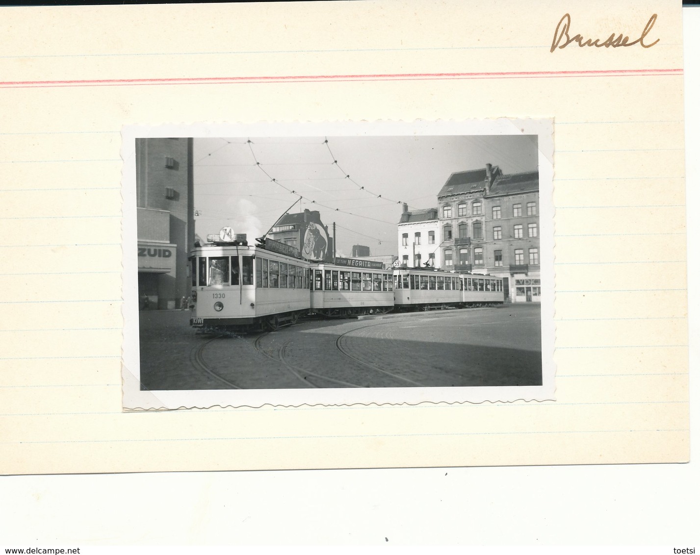 TRAM  VICINAL Bruxelles  Gare Du Midi Foto  9 X 6 Cm - Public Transport (surface)