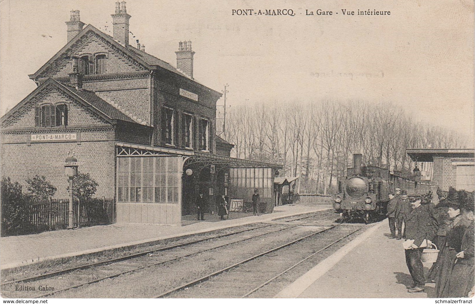 CPA - AK Pont A Marcq Gare Bahnhof Railway Station Train Zug A Seclin Templeuve Peronne Villeneuve Lille 59 Nord France - Seclin