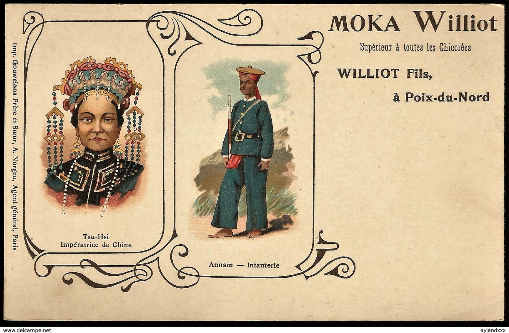 Moka Williot - Tsu-Hsi - Impératrice De Chine - Annam Infanterie - Cina