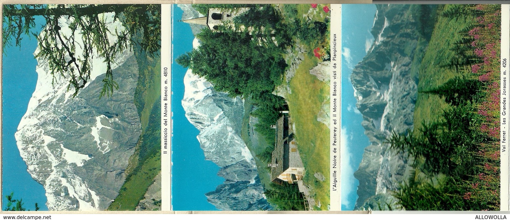 3574 " SOUVENIR MONT BLANC-12 VEDUTE A COLORI " ORIGINALE - Dépliants Turistici